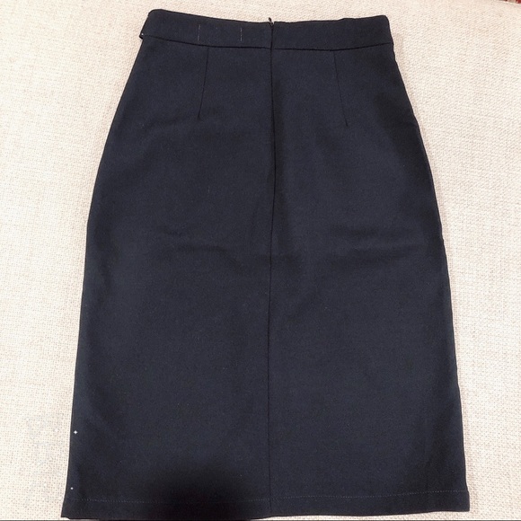 Elegant Japanese Style Skirt. Navy A-shape pro - Picture 2 of 6